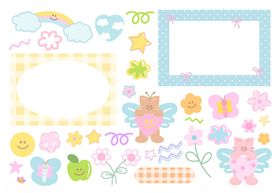 可爱卡通边框图案