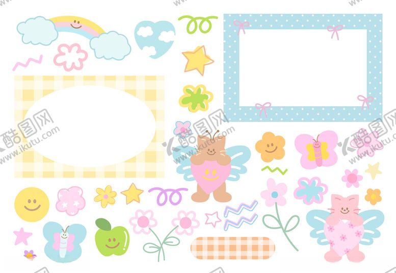 编号：96744311191955281477【酷图网】源文件下载-可爱卡通边框图案