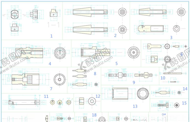 编号：35851309210447127285【酷图网】源文件下载-秸秆煤炭成型机2版部分零件