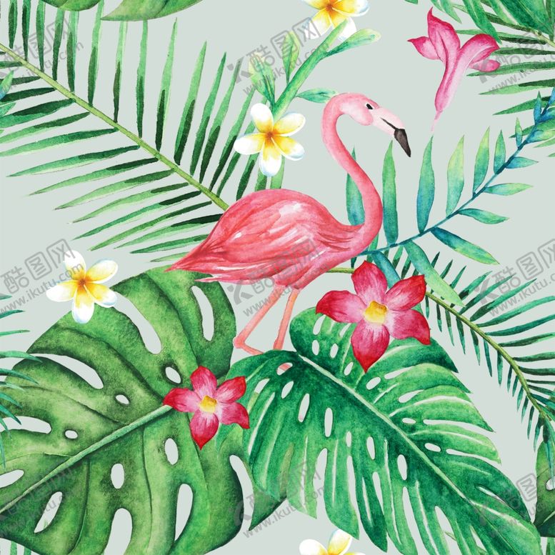 编号：23563209231332472979【酷图网】源文件下载-清新水彩植物背景