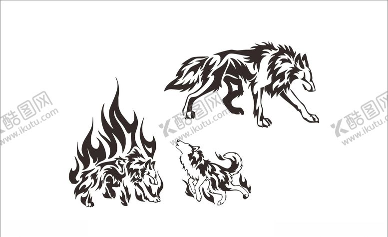 编号：78964709180534488979【酷图网】源文件下载-狼矢量图