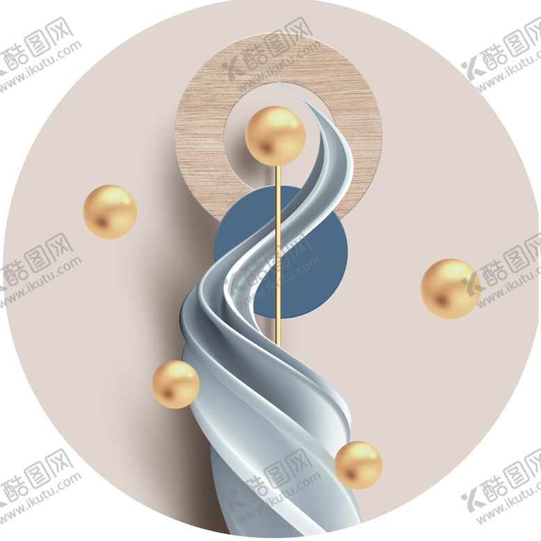 编号：86149209241750550472【酷图网】源文件下载-艺术时尚金属球挂画装饰画