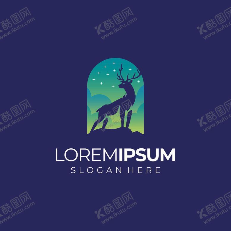 编号：10529210142332288300【酷图网】源文件下载-鹿头标志