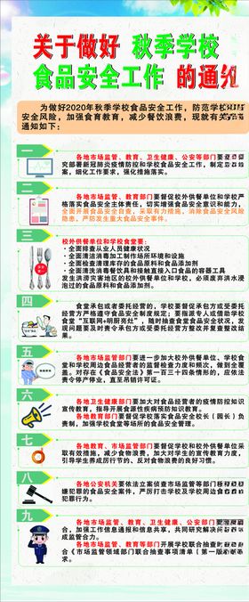 秋季学校食品安全工作