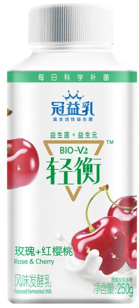 蒙牛冠益乳轻衡玫瑰红樱桃