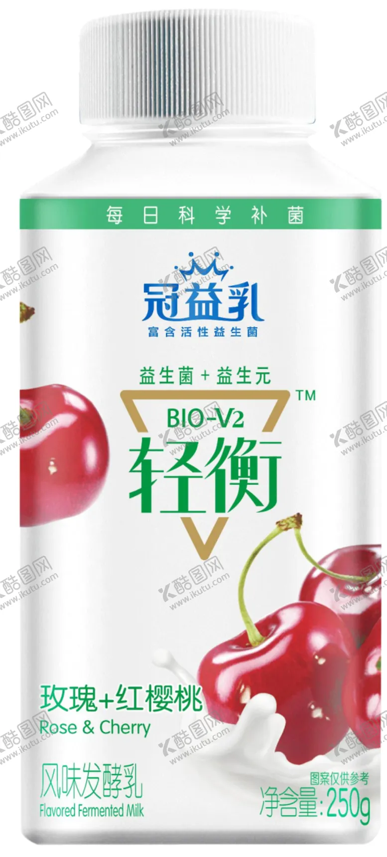 编号：24400806290116562044【酷图网】源文件下载-蒙牛冠益乳轻衡玫瑰红樱桃