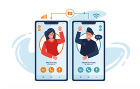 智能手机科技人物素材