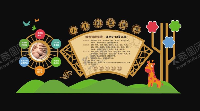 编号：93443201131859083271【酷图网】源文件下载-儿科推拿文化墙