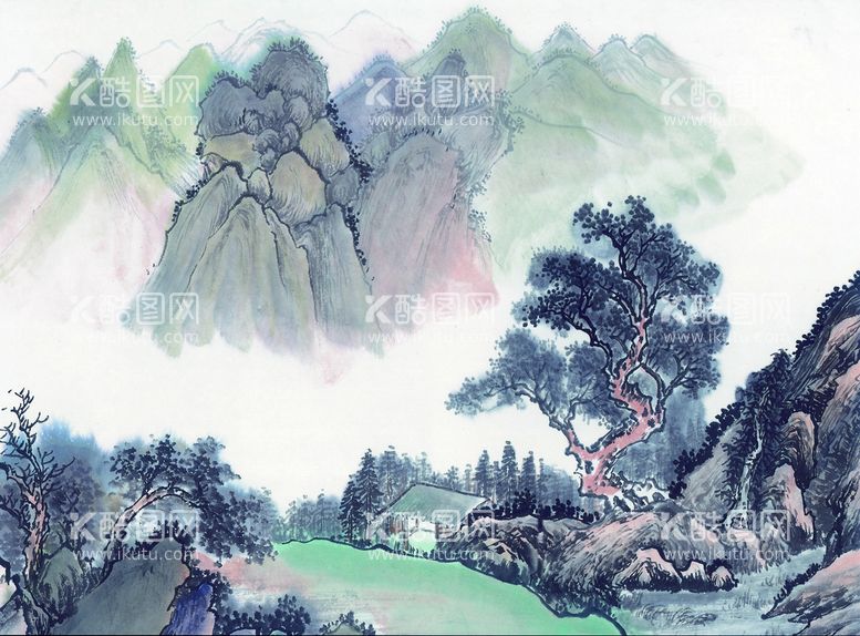 编号：20554911160326256196【酷图网】源文件下载-山水画  水墨山水  国画