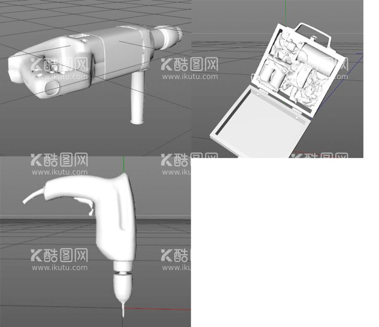 编号：42687910092358086821【酷图网】源文件下载-C4D模型电钻