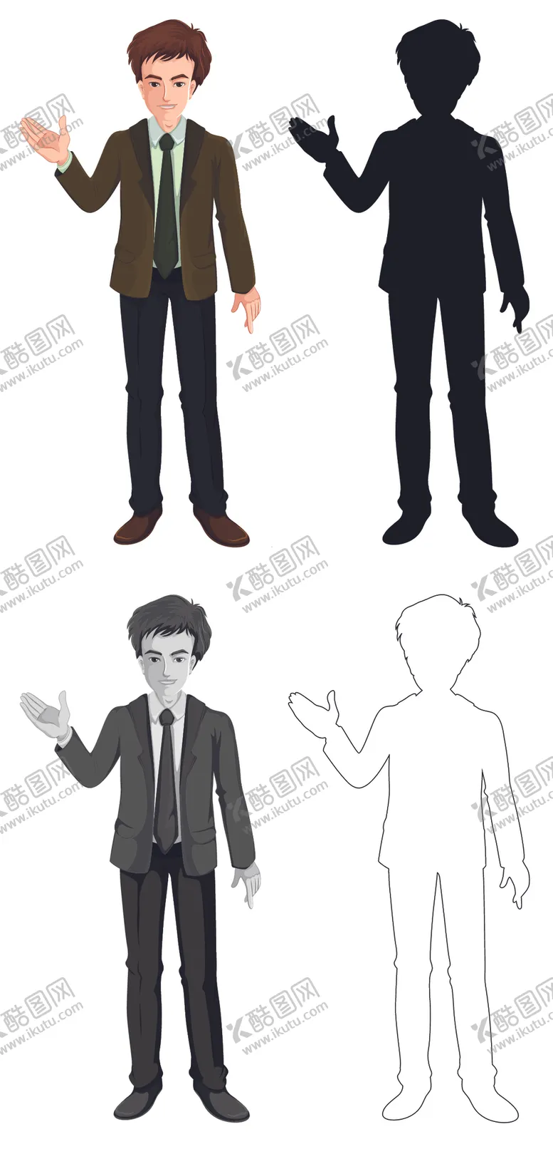 编号：74176106271921287364【酷图网】源文件下载-矢量人物景素材