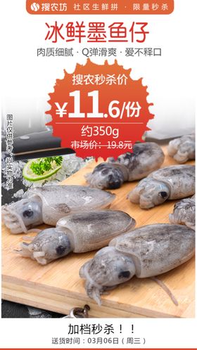 冰鲜墨鱼仔秒杀