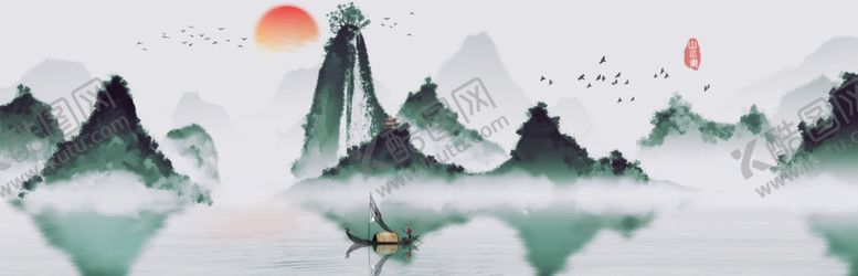 编号：84290510080843087094【酷图网】源文件下载-水墨山水