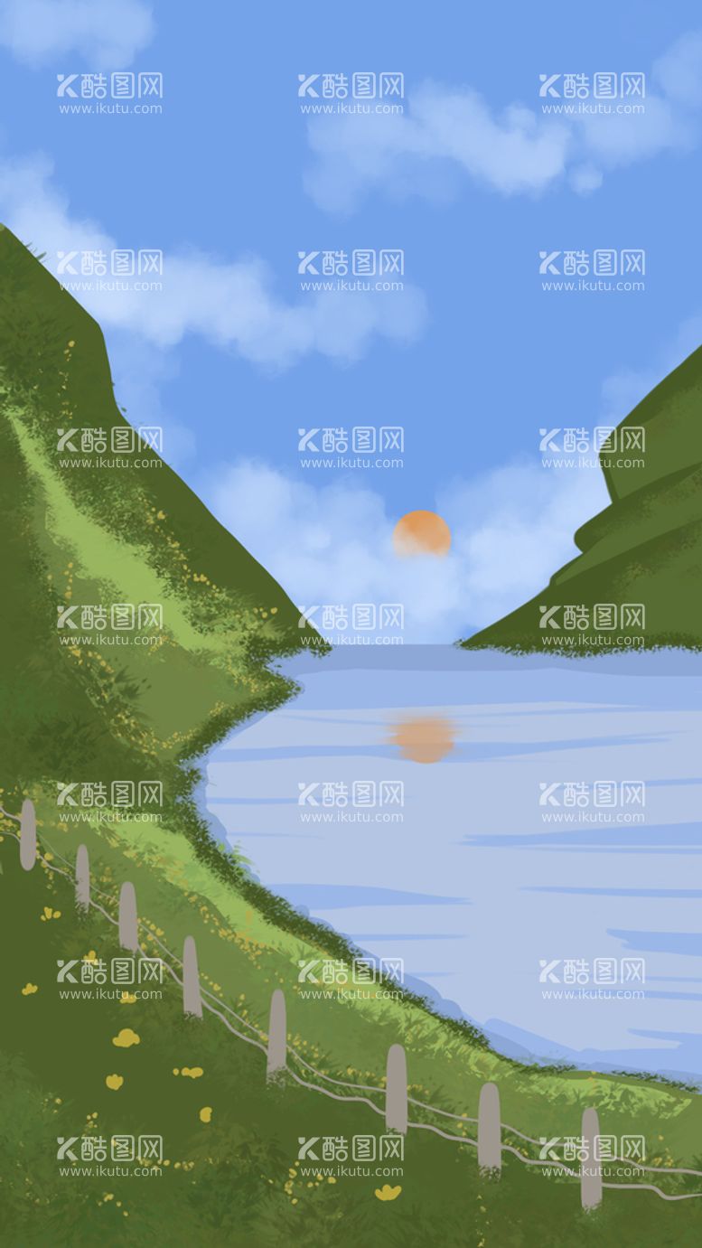 编号：98304110080027312936【酷图网】源文件下载-卡通风景插画