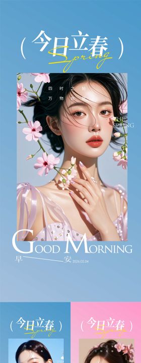 立春早安系列海报