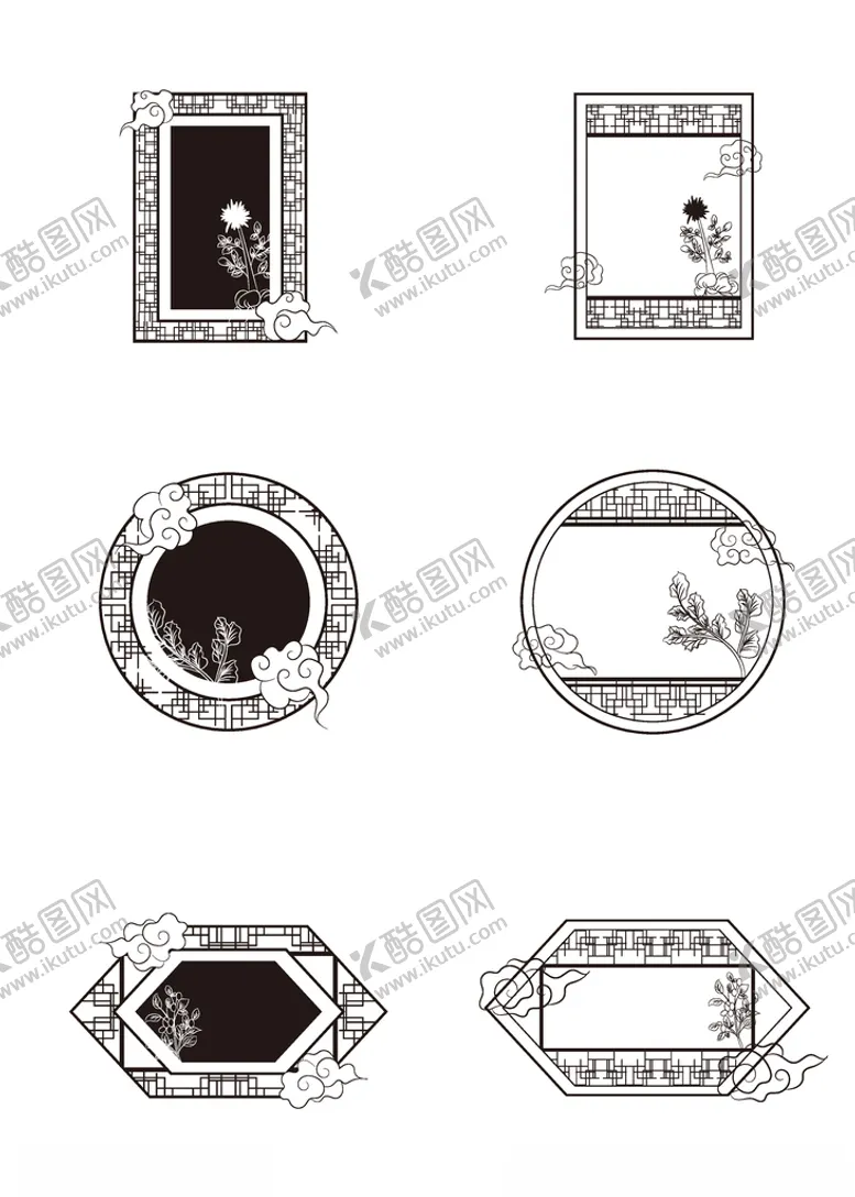 编号：23541804161112065848【酷图网】源文件下载-古风边框