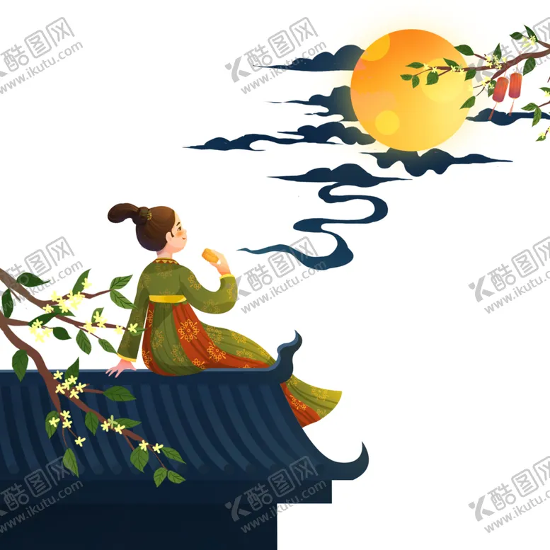编号：83333202021800093045【酷图网】源文件下载-中秋节     月饼插画   