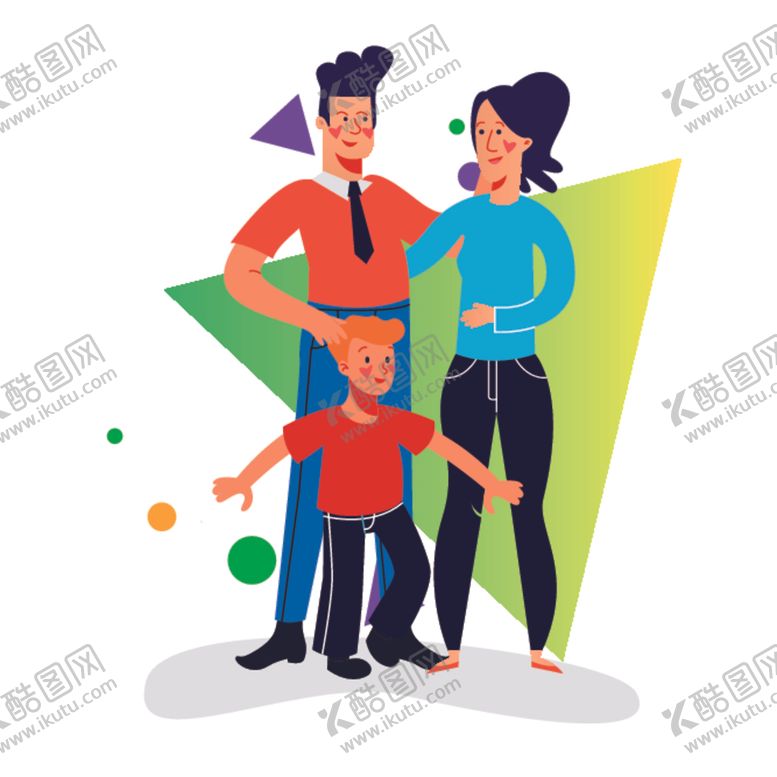 编号：77564210052331465333【酷图网】源文件下载-卡通家庭