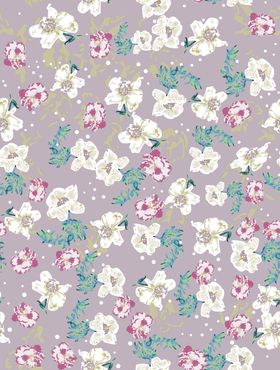 淡紫色底小碎花图案