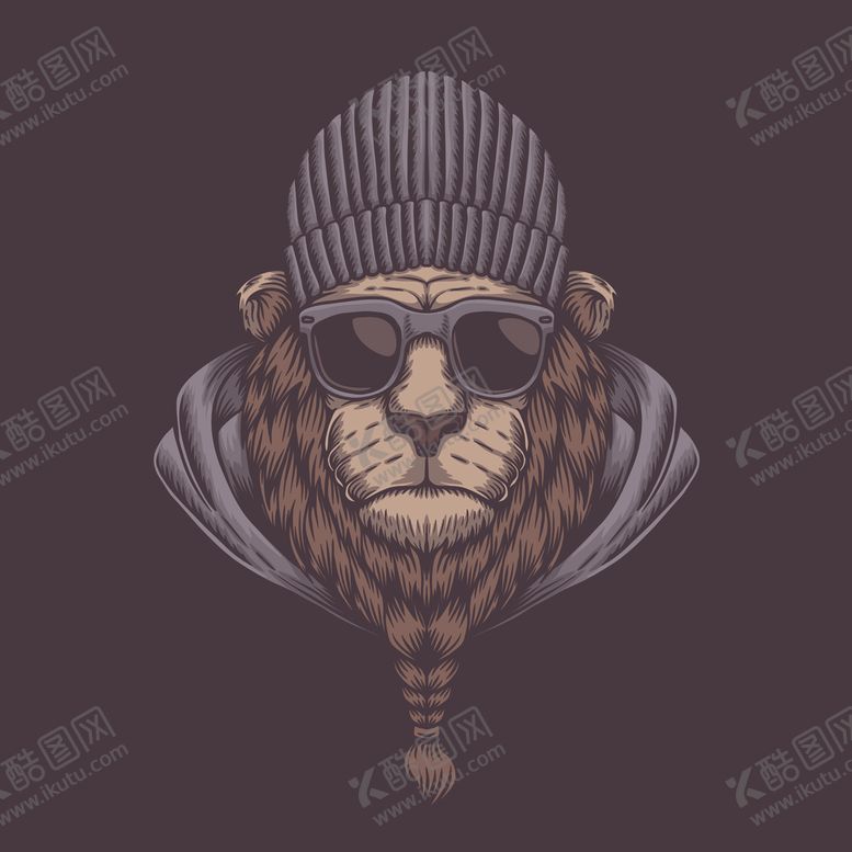 编号：74064009200219026931【酷图网】源文件下载-狮子创意头像