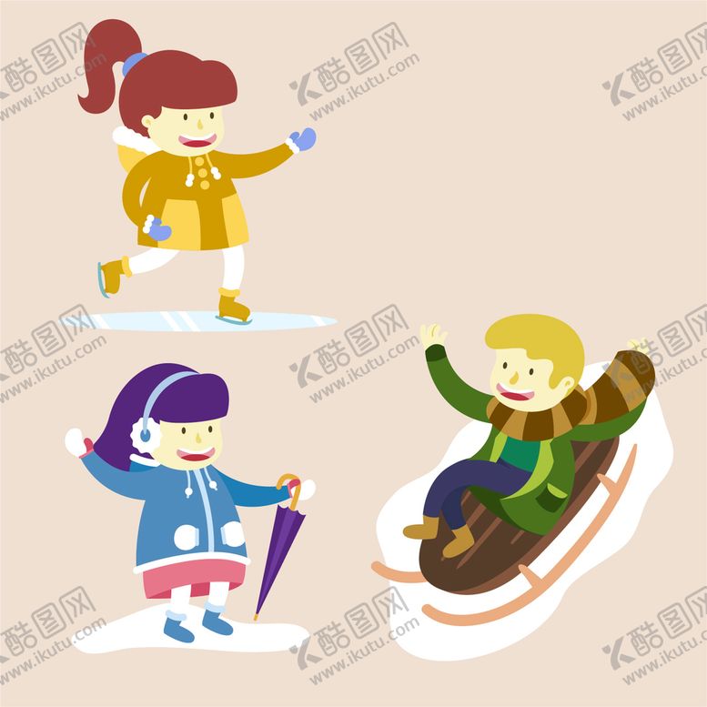 编号：98565602122309448046【酷图网】源文件下载-冬日儿童活动 