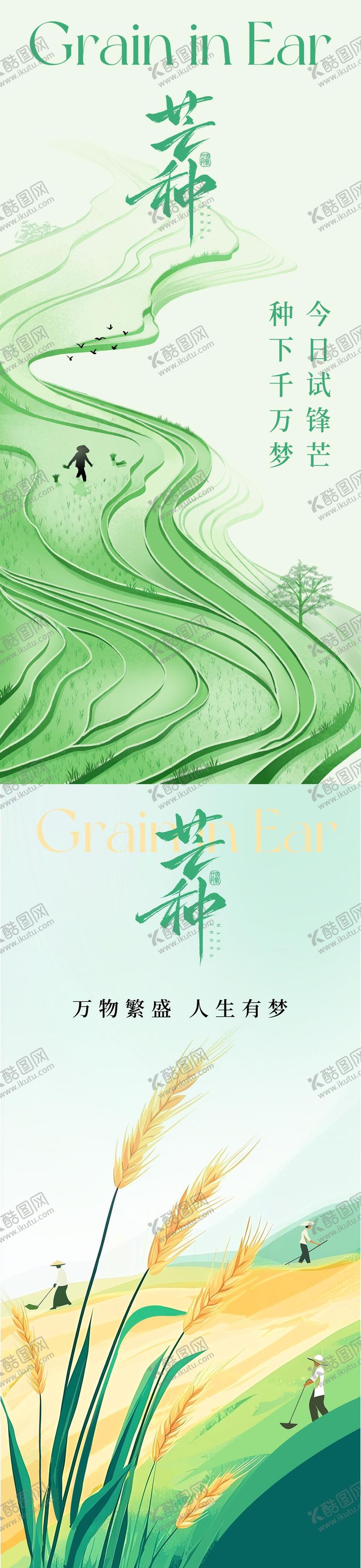 编号：49590406151752523534【酷图网】源文件下载-芒种节气系列海报