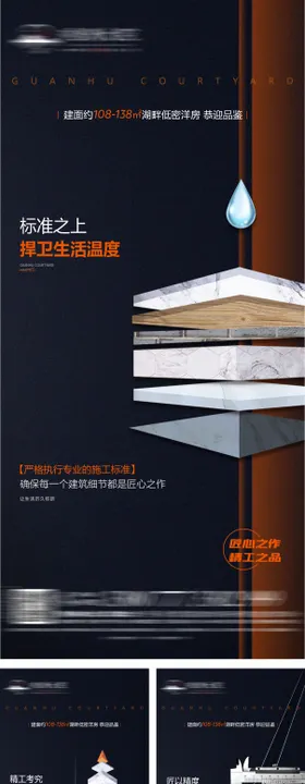 地产工程质量系列海报