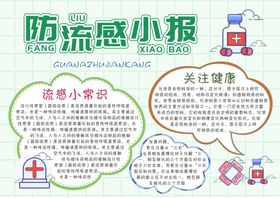 预防流感宣传栏小报