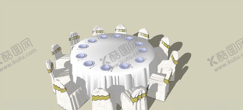 编号：45716606270233209939【酷图网】源文件下载-酒店餐桌模型