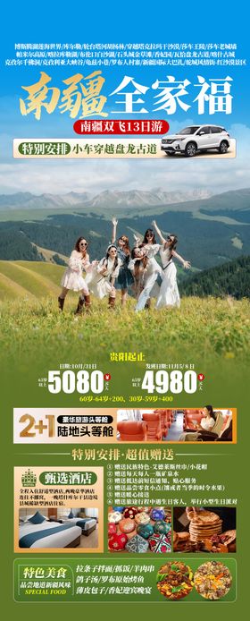 新疆全家福旅游长图海报