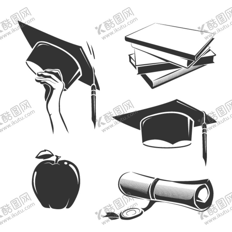 编号：82132001131743045025【酷图网】源文件下载-毕业素材插画
