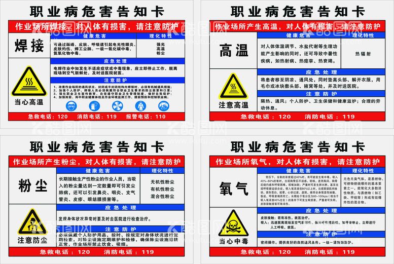 编号：76166311240643412346【酷图网】源文件下载-职业病危害告知卡