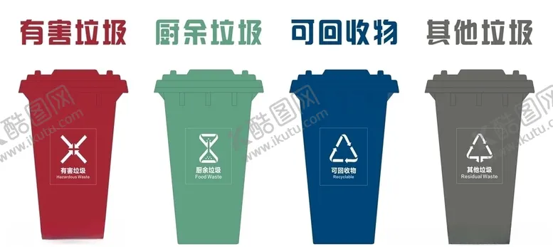 编号：63889105030016367016【酷图网】源文件下载-垃圾分类垃圾桶