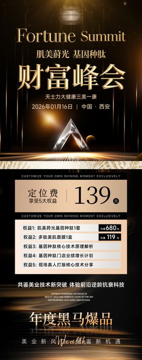 财富峰会定位费会员权益邀请函