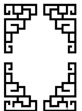 矢量回纹边框底纹