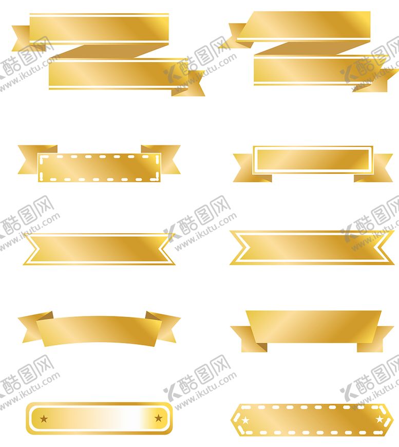 编号：95123601200720356360【酷图网】源文件下载-金色丝带