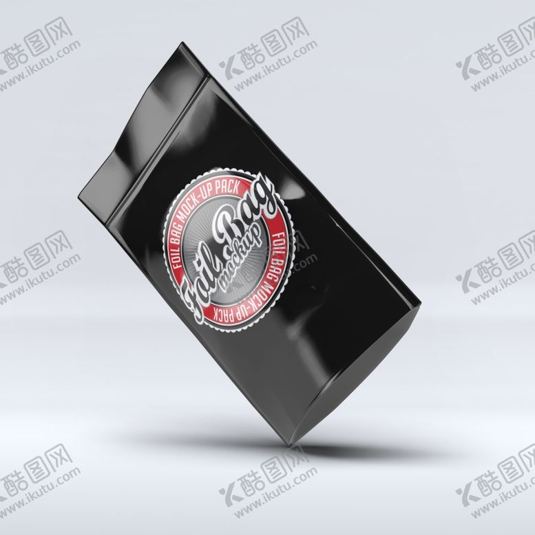 编号：80867804130442084437【酷图网】源文件下载-黑色塑料密封袋包装样机