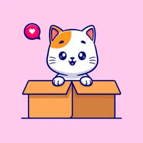 卡通猫咪手绘可爱