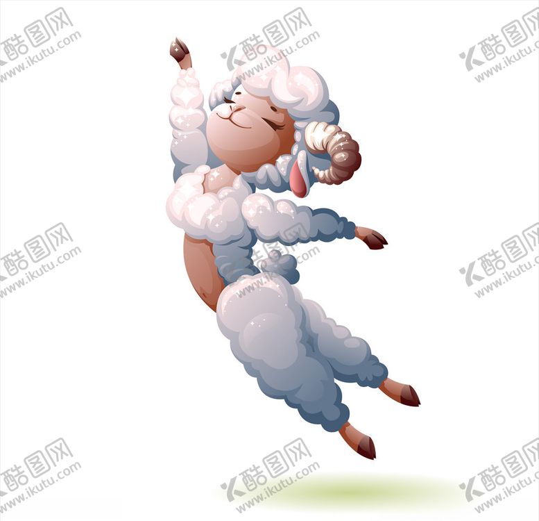 编号：13982310112237433350【酷图网】源文件下载-卡通绵羊