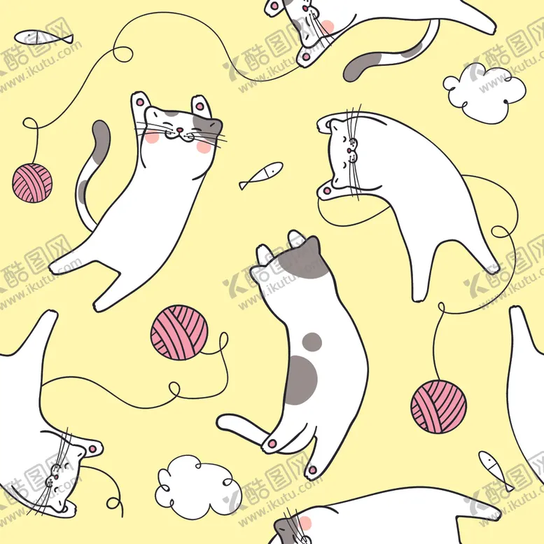 编号：92458809261349419328【酷图网】源文件下载-各种姿态的猫