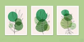 简约风绿色植物插画