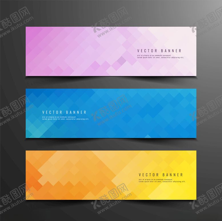 编号：38086911020926533226【酷图网】源文件下载-多彩几何风格横幅设计