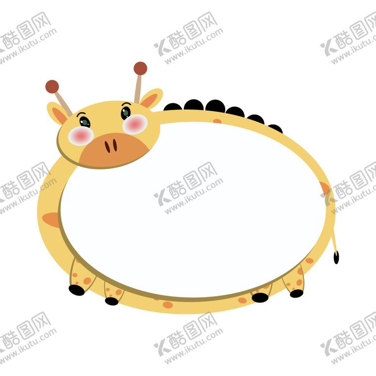 编号：87718903081537183720【酷图网】源文件下载-动物边框小鹿
