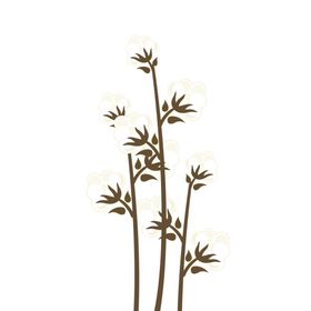 卡通插画植物棉花元素