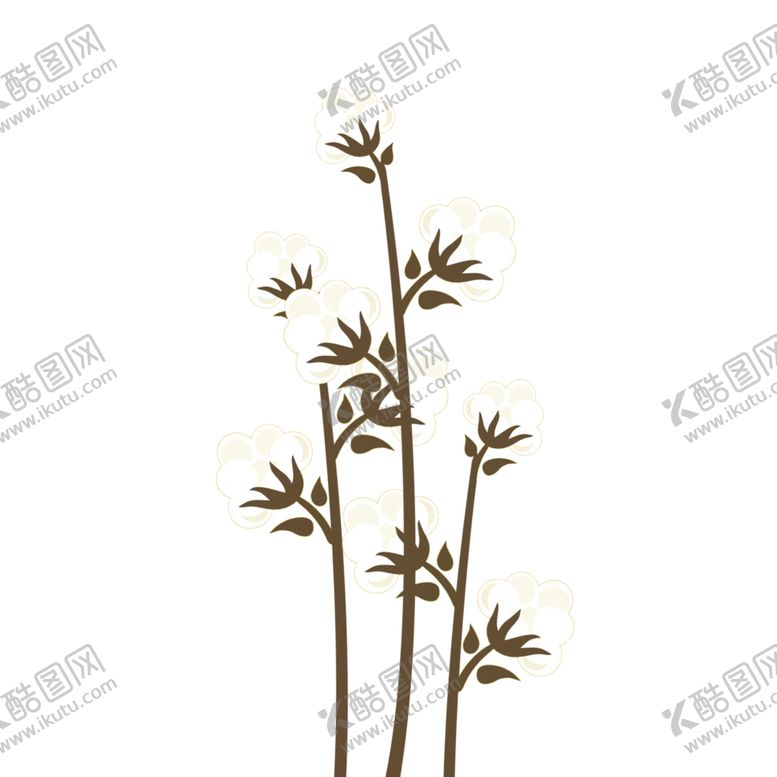编号：74487605112148228503【酷图网】源文件下载-卡通插画植物棉花元素