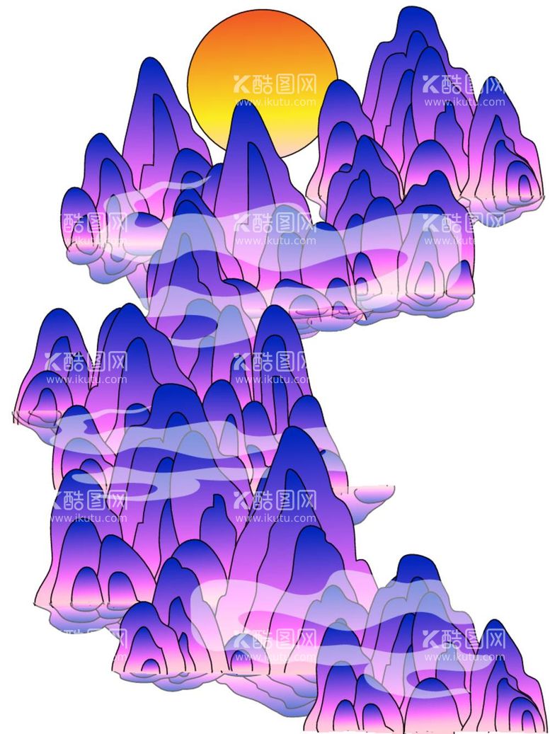 编号：57208312042106256495【酷图网】源文件下载-山矢量图