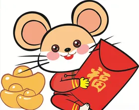 鼠年过年鼠卡通鼠鼠年