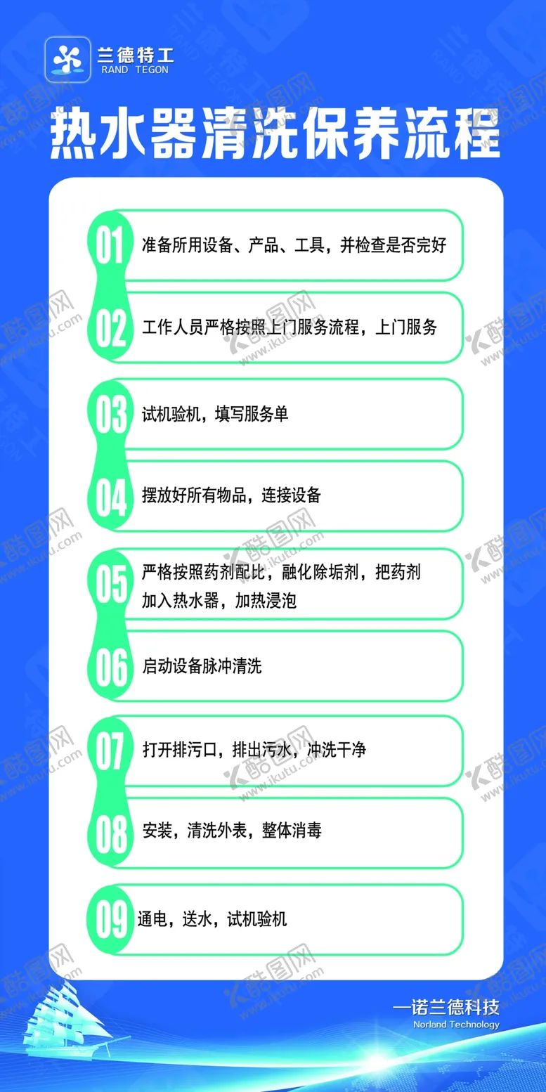 编号：81838506241100596602【酷图网】源文件下载-热水器清洗保养流程