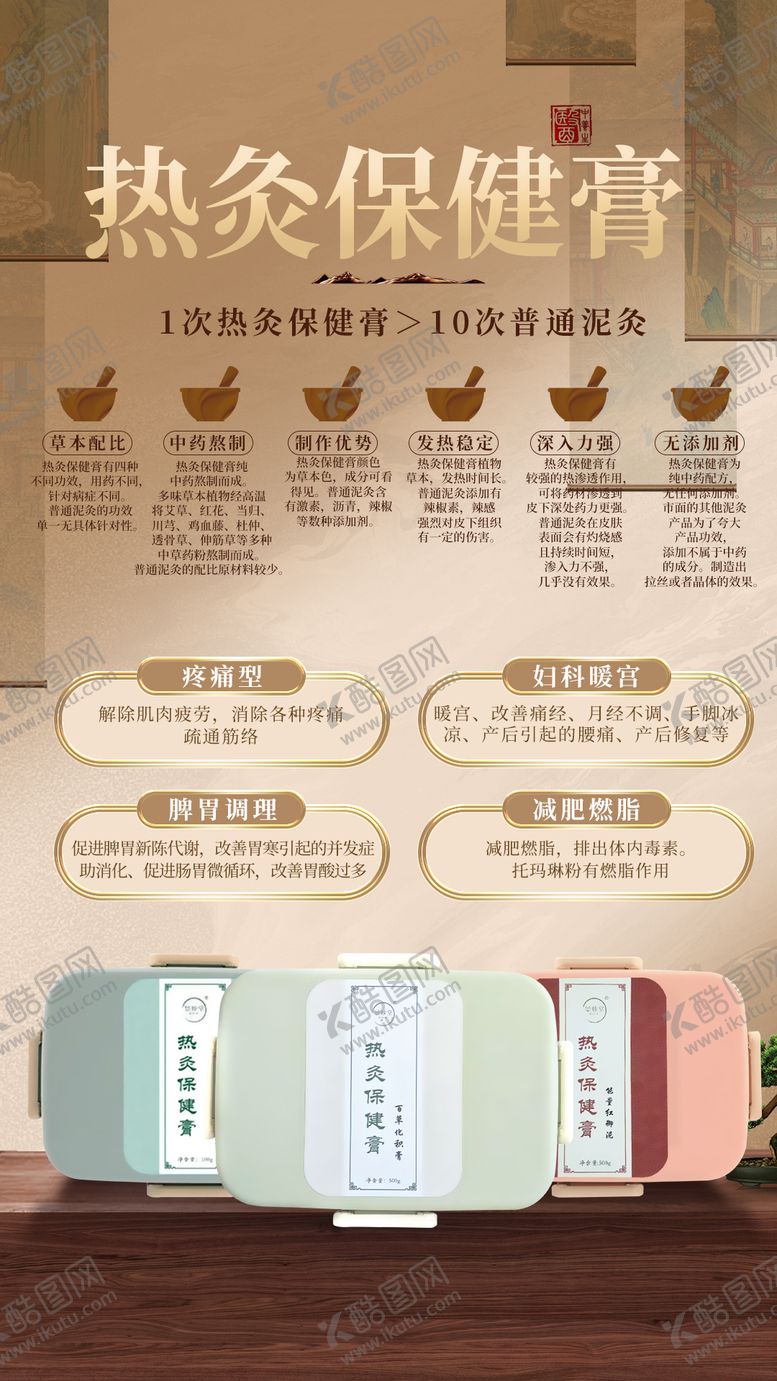 编号：34910910222020377061【酷图网】源文件下载-热灸保健膏