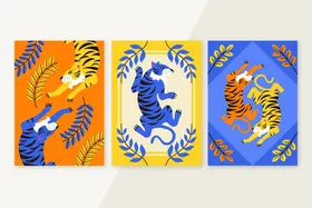 卡通动物背景封面系列系列